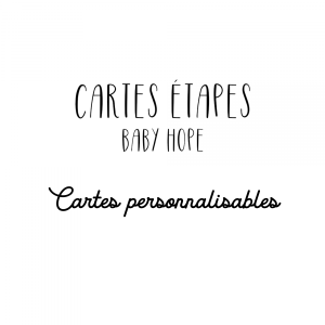 Cartes étapes papier personnalisables