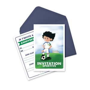 Invitations sportives « Football » et enveloppes, Ticky Tacky