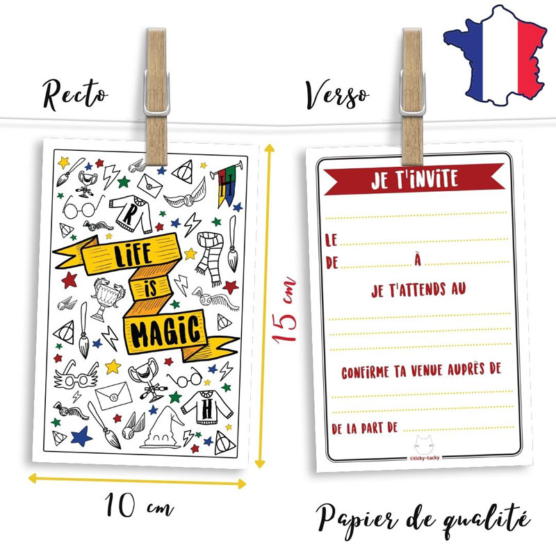Invitations et enveloppes Life Is Magic, Ticky Tacky – Image 4