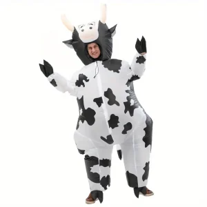 Costume gonflable adulte vache amusante – déguisement Halloween ou fête