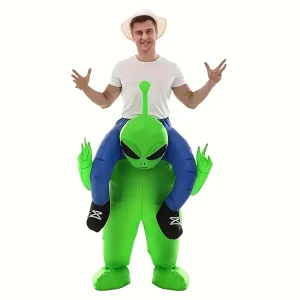 Déguisement gonflable alien adulte – costume fun alimenté par USB ou piles