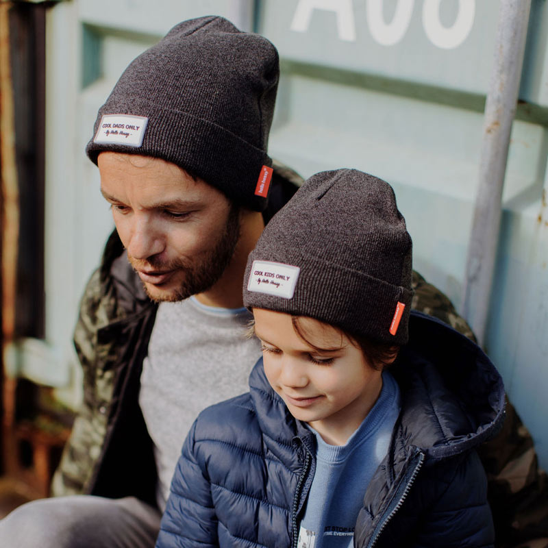 Bonnet adulte Urban Black «Cool Dads Only» noir chiné, Hello Hossy – Image 3