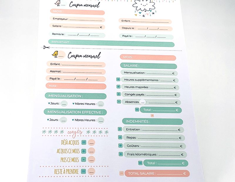 Coupons mensuels Pajemploi – Image 3