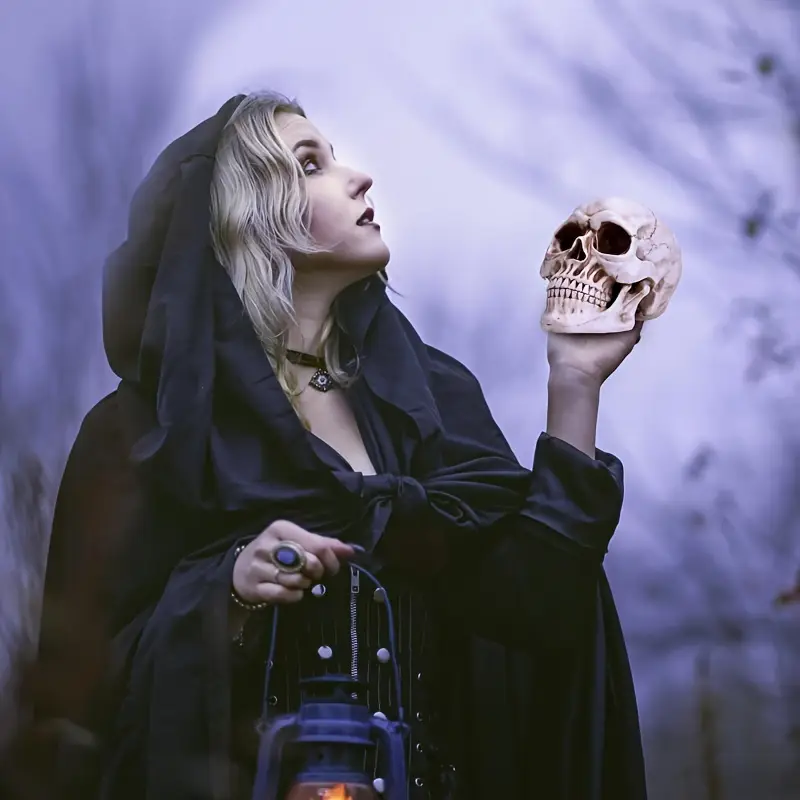 Crâne décoratif en résine – accessoire d’Halloween et fête des Morts – Image 6