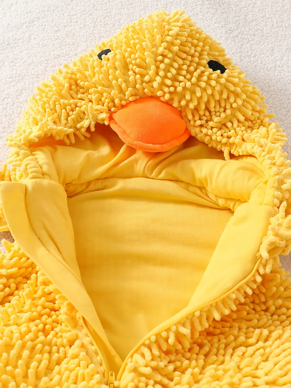 Combinaison pyjama enfant en flanelle douce – motif canard et oreilles lapin – Image 5