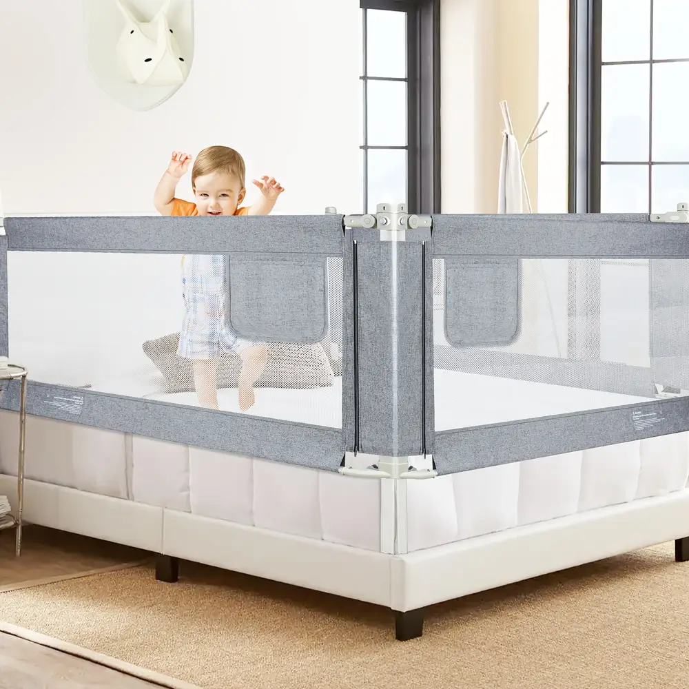 Barrière de lit bébé à levage vertical – sécurité anti-chute portable – Image 2