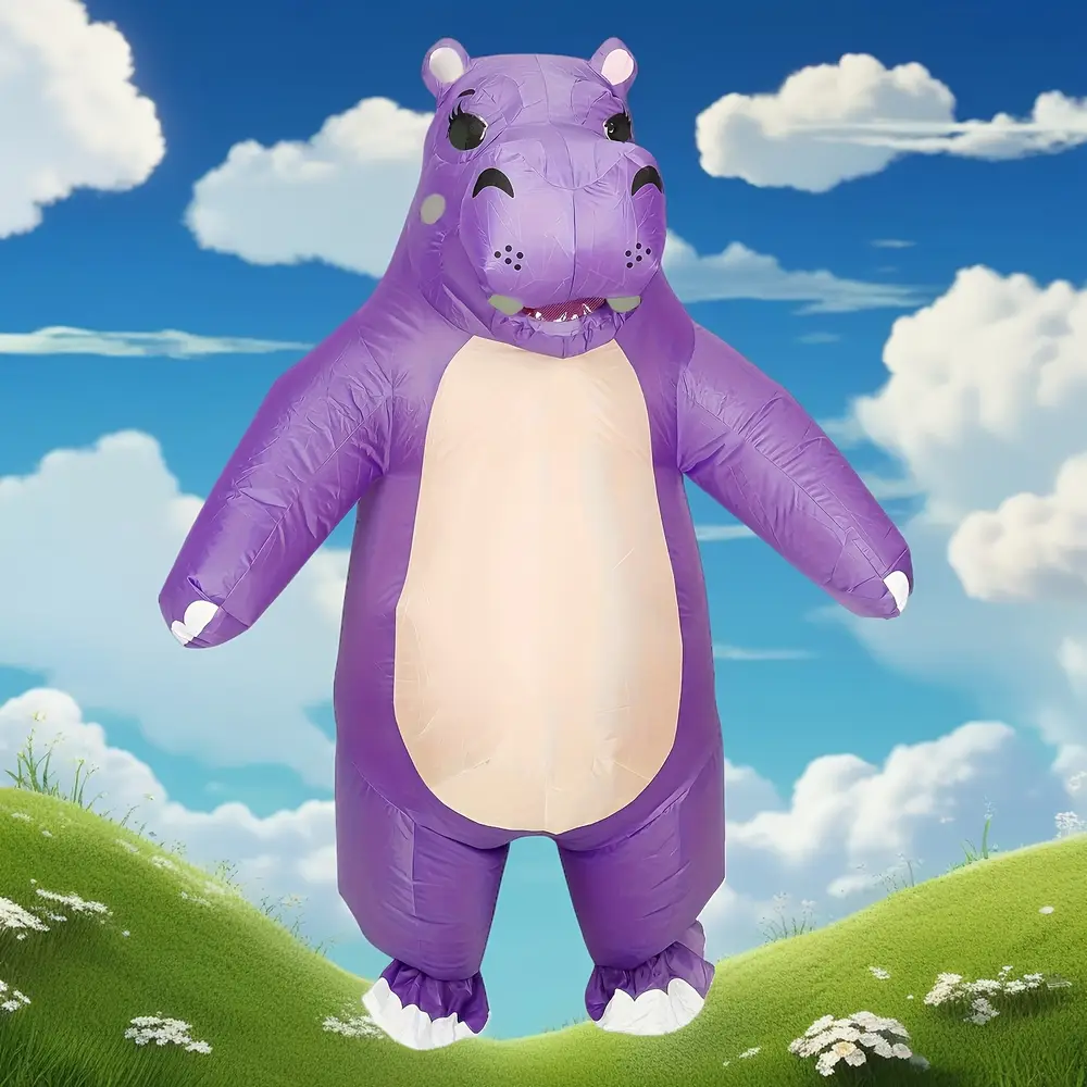 Déguisement gonflable hippopotame adulte – costume humoristique original – Image 4