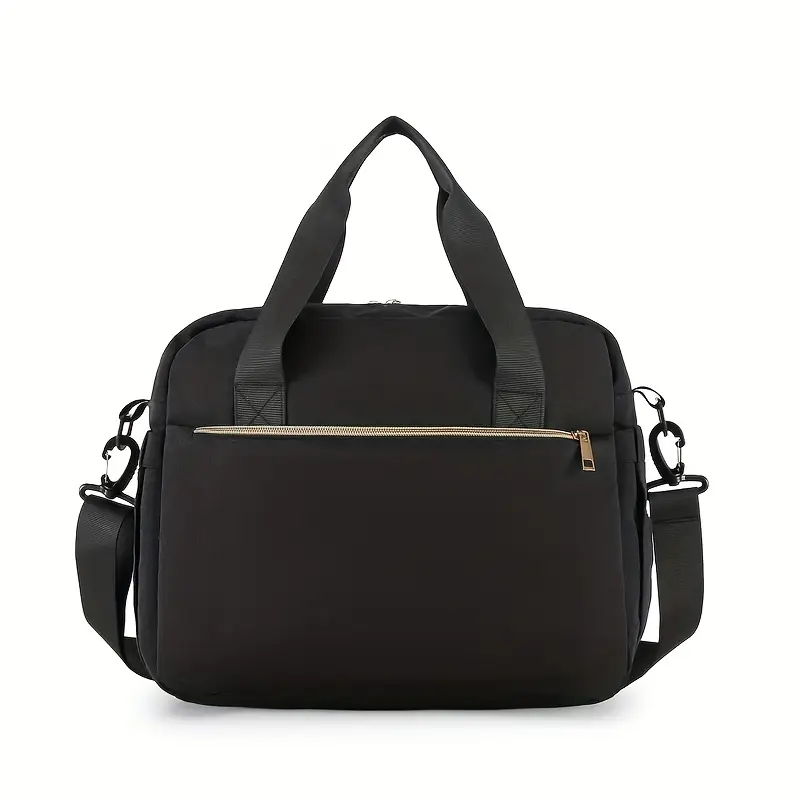 Sac à langer multifonction en tissu Oxford matelassé – rose et gris élégant – Image 6