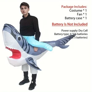Costume gonflable requin adulte – déguisement original pour soirée ou carnaval