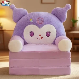 Canapé-lit pliable en peluche Kuromi – tapis tatami doux design kawaii