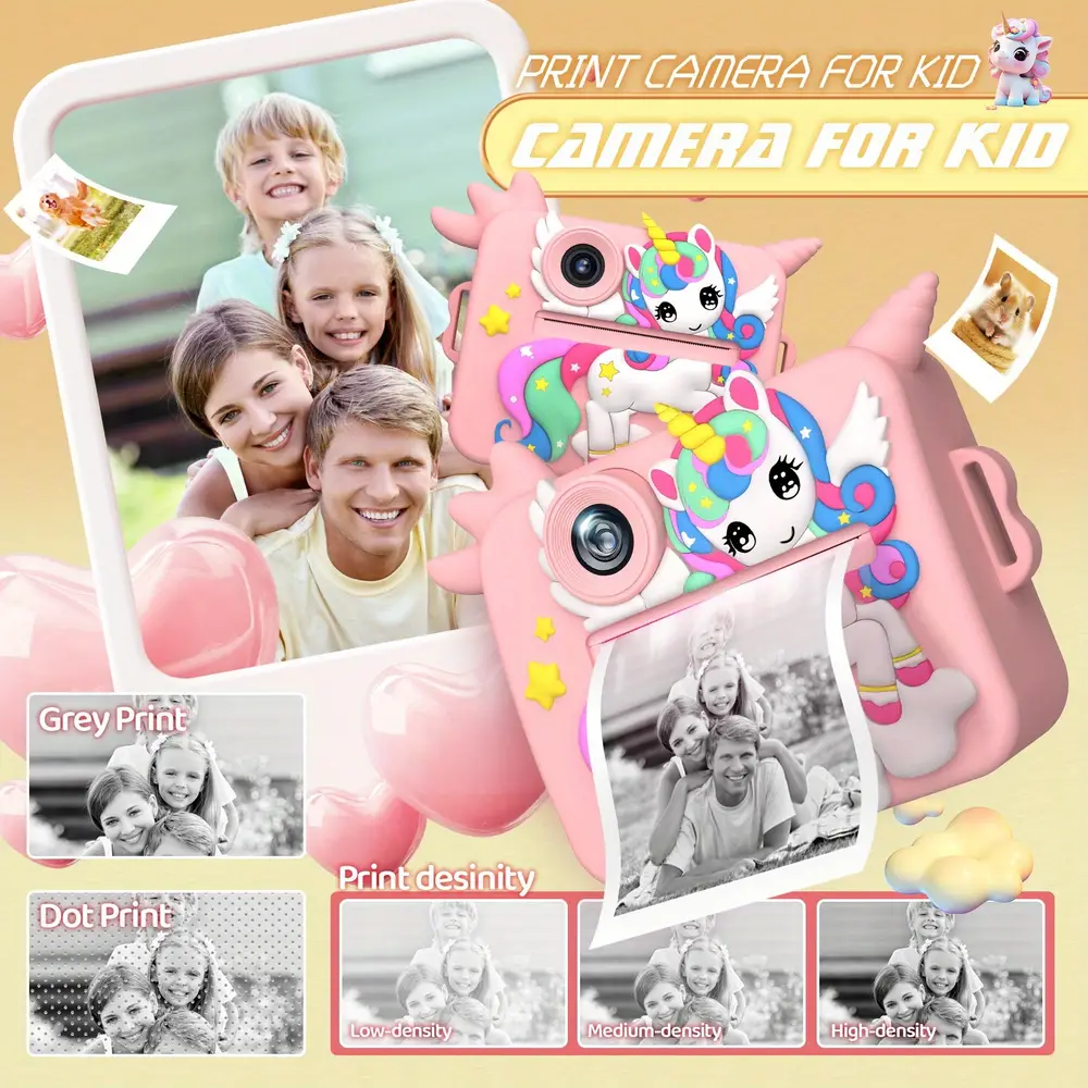Appareil photo instantané enfant HD 1080P – caméra amusante avec impression intégrée – Image 3