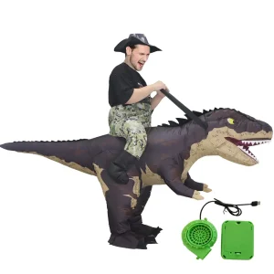 Costume gonflable dinosaure adulte – déguisement drôle et original pour fête