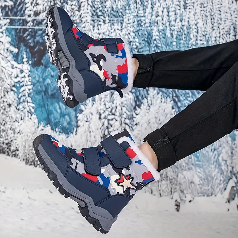 Bottes de neige enfant imperméables doublées fourrure – hiver mixte antidérapantes – Image 8