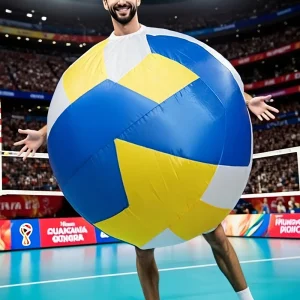 Costume gonflable de volleyball – déguisement fun pour adulte en équipe