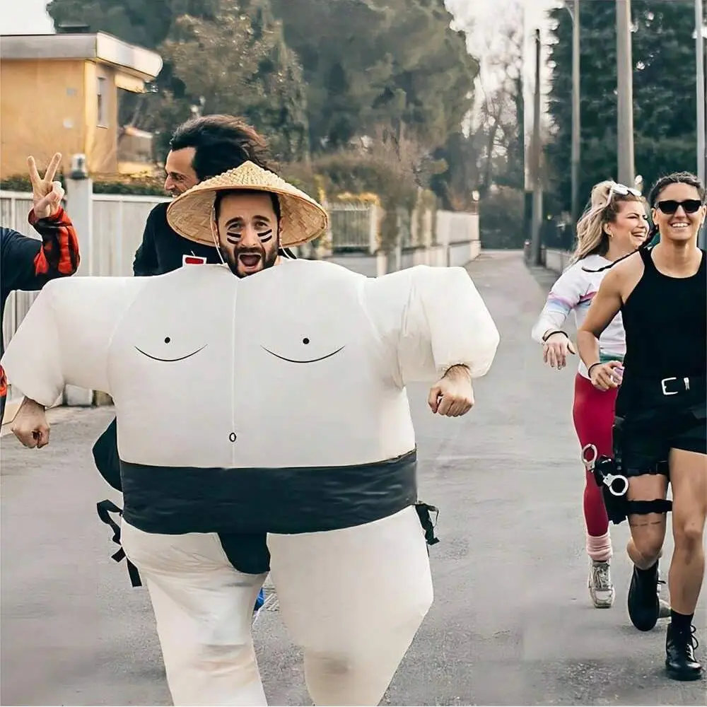 Costume sumo gonflable adulte avec ceinture à piles – déguisement cosplay réaliste – Image 6