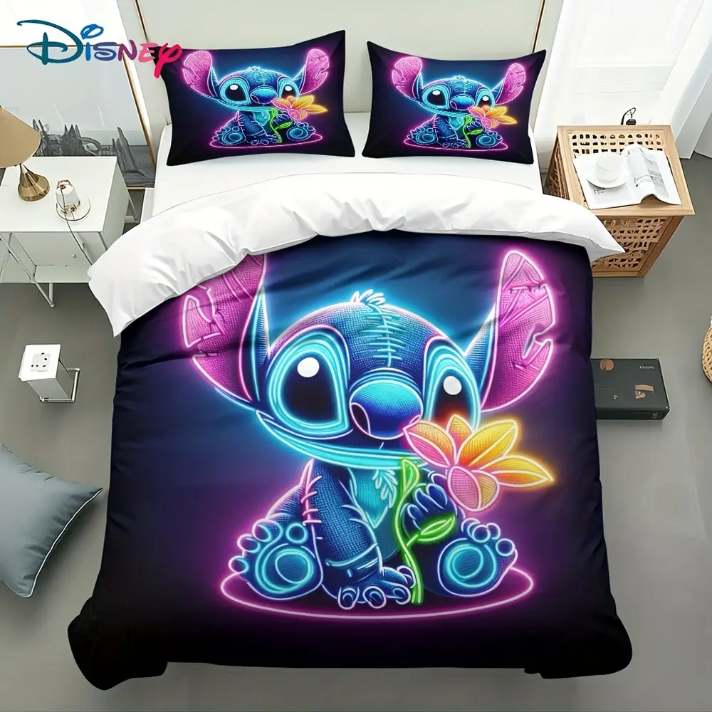 Parure de lit motif Stitch – housse de couette et taies d’oreiller 2/3 pièces – Image 2