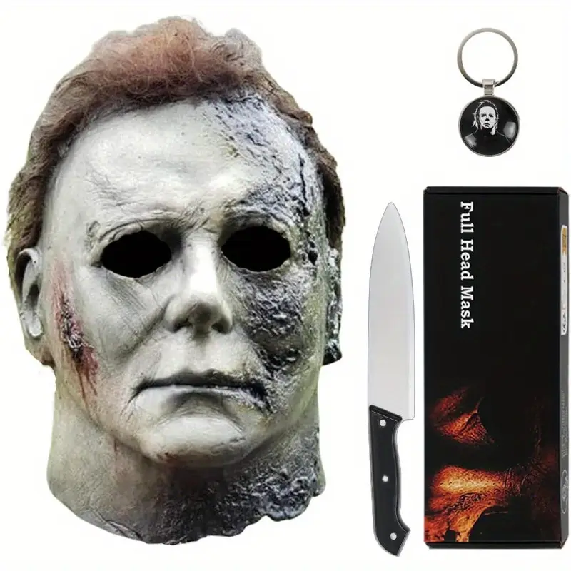 Masque Michael Myers latex intégral avec couteau – Déguisement Halloween 1978 – Image 3