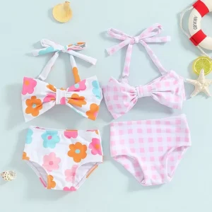 Ensemble bikini pour petite fille – Maillot de bain coloré confort et style à la plage ou à la piscine