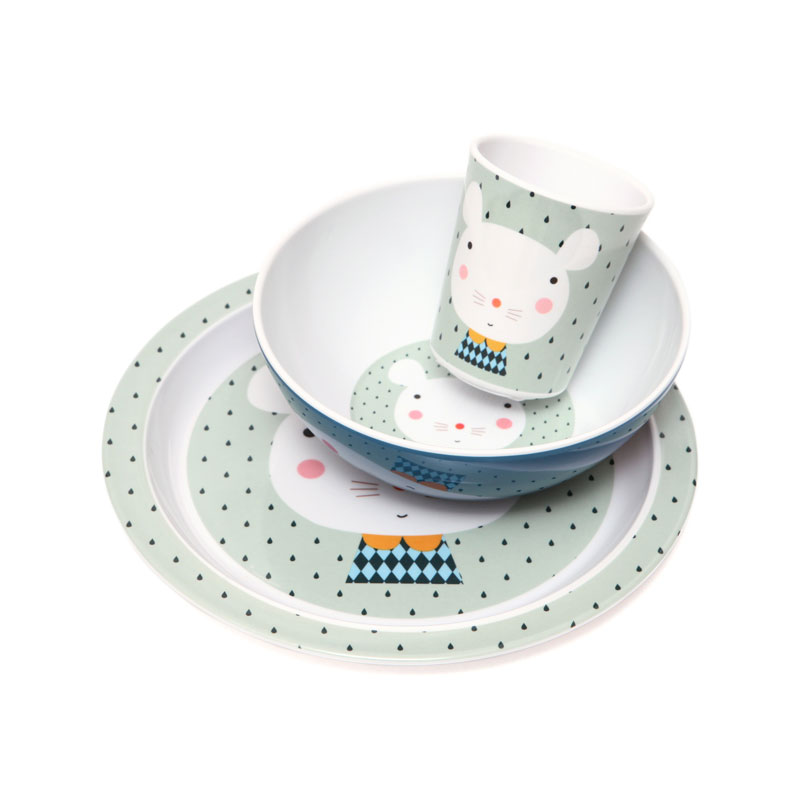 Bol Souris Grise & gouttes, Petit Monkey – Image 3