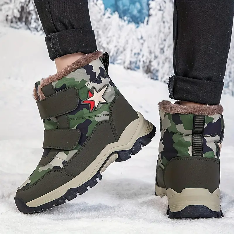 Bottes de neige enfant imperméables doublées fourrure – hiver mixte antidérapantes – Image 6