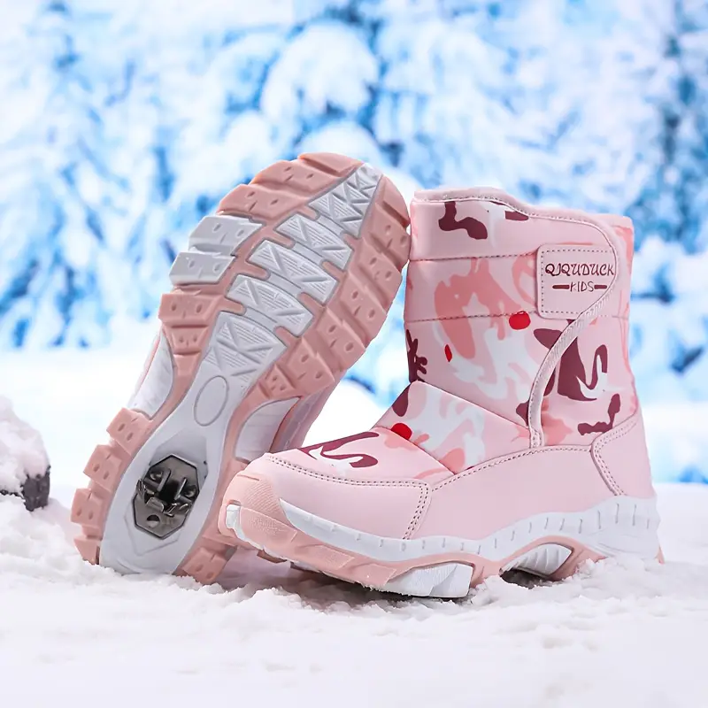 Bottes de neige enfant camouflage imperméables – chaleur et confort hivernal – Image 4