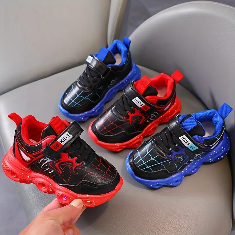 Baskets enfants LED lumineuses motif toile d’araignée – sport et loisirs – Image 5