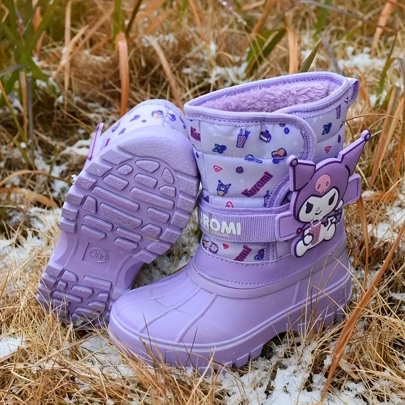 Bottes de pluie fille fourrées imperméables – hiver chaud et antidérapantes – Image 9