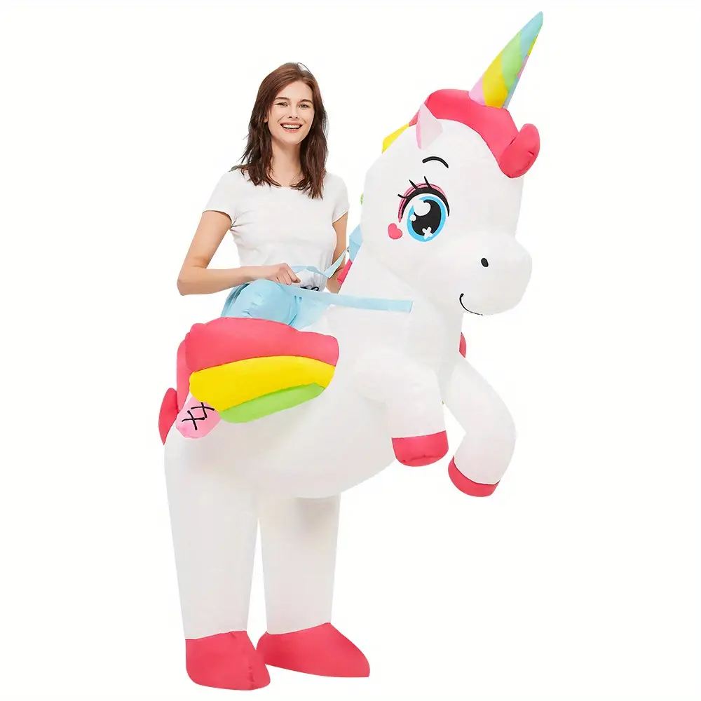 Costume licorne gonflable adulte – tenue carnaval originale avec corne scintillante – Image 3