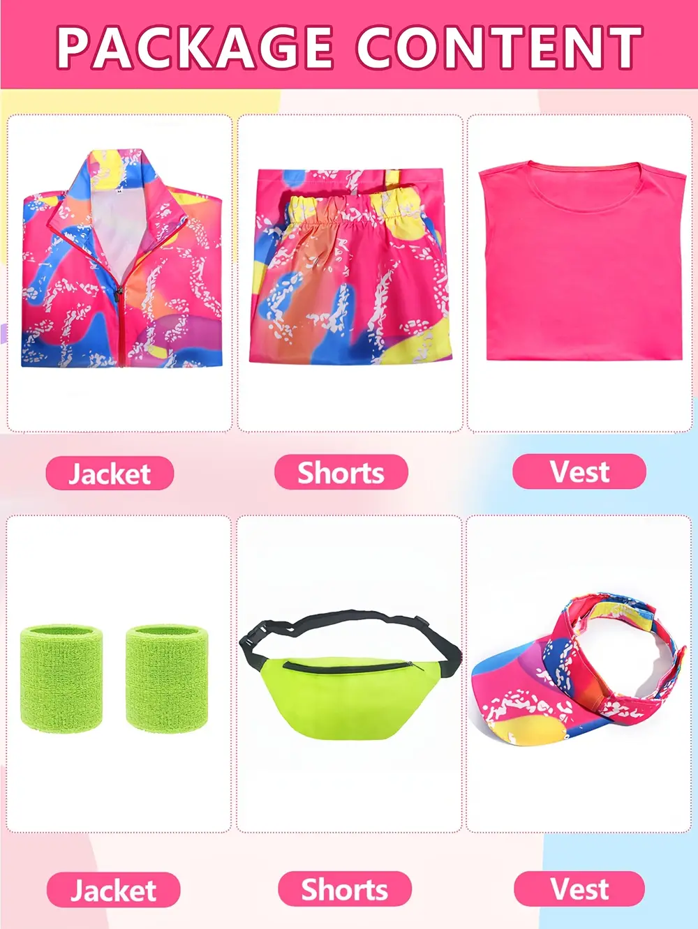 Déguisement homme vintage années 80 – tenue sport rétro avec accessoires complets – Image 5