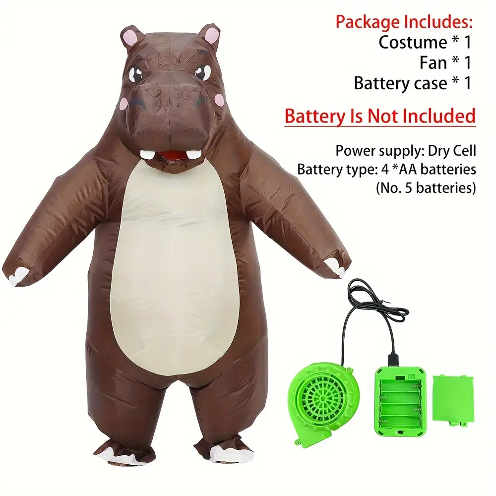 Déguisement gonflable hippopotame adulte – costume humoristique original – Image 2