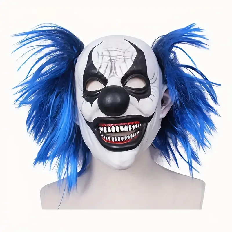 Masque de clown d’horreur Halloween en latex réaliste – style effrayant zombie – Image 5
