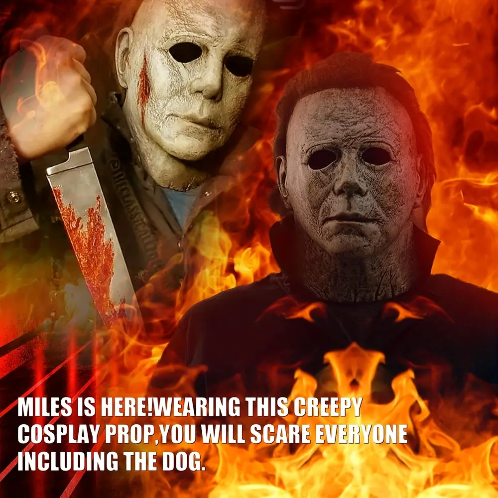 Masque Michael Myers latex intégral avec couteau – Déguisement Halloween 1978 – Image 4