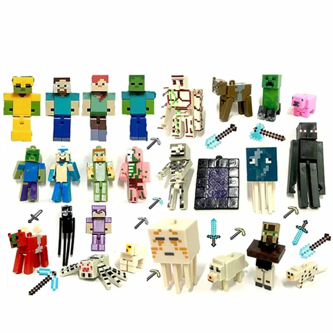 Figurine Minecraft – Cadeau parfait pour fans du jeu vidéo culte – Décoration geek enfant ou ado – Image 2