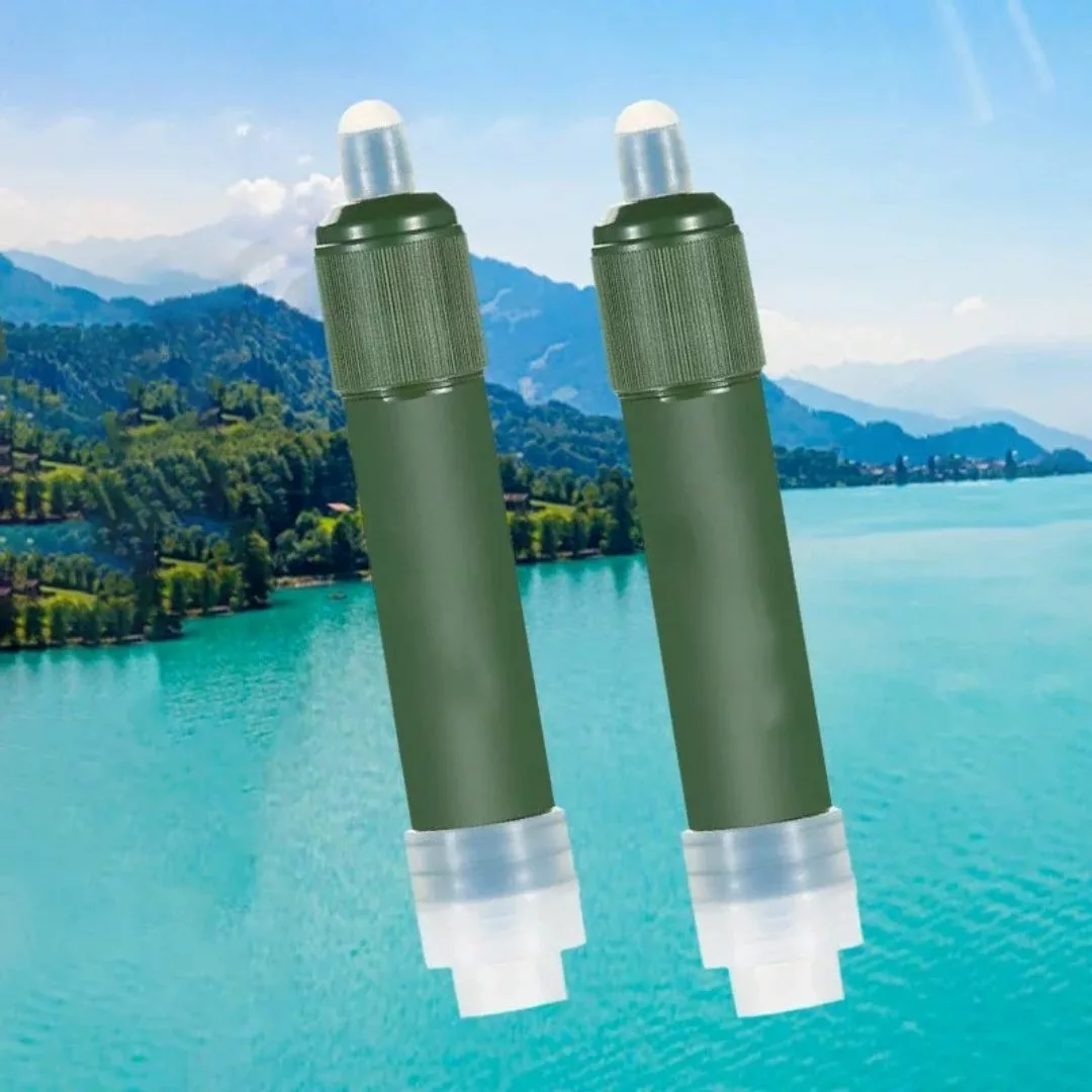 Filtre eau compact pour gourde randonnée – Boire partout en sécurité – Léger, durable et ultra pratique