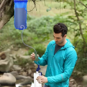 Filtre gravité eau potable randonnée – Purifiez votre eau en pleine nature sans effort – Léger, compact et ultra efficace