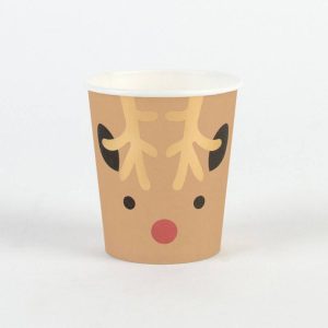 8 Gobelets en carton Mini Renne, My Little Day