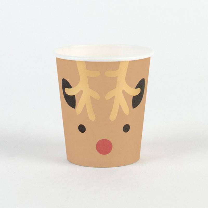 8 Gobelets en carton Mini Renne, My Little Day