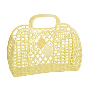 Grand Panier rétro Sunjellies, Jaune, Nouveau Modèle