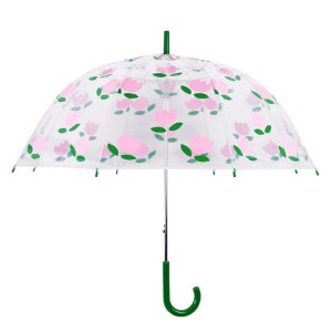 Grand Parapluie transparent imprimés Tulipes, Mathilde Cabanas