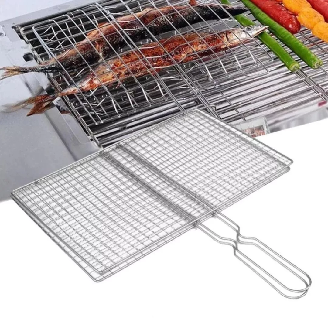 Grille cuisson barbecue acier chromé – Cuisson uniforme et parfaite pour grillades savoureuses – Résistante et facile à nettoyer
