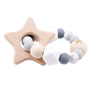 Hochet en Bois et Silicone