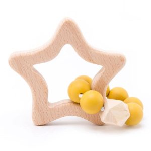 Hochet en Bois Étoile