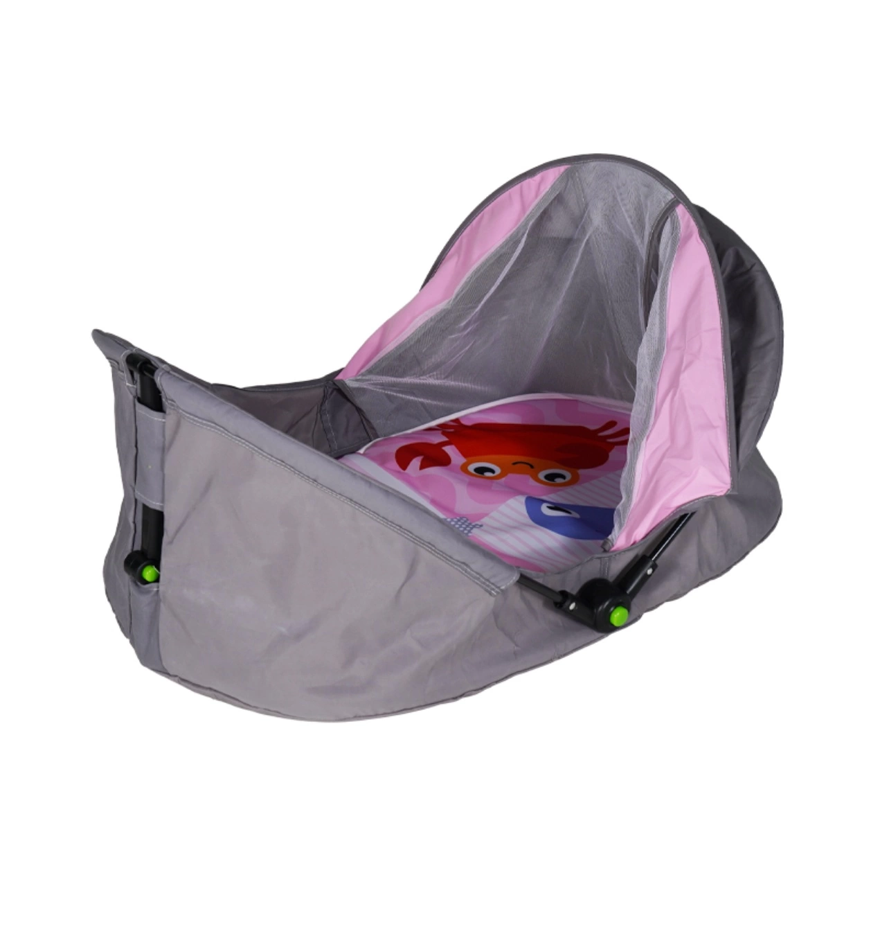 PANIER DE COUCHAGE PLIANT POUR BÉBÉ PORTABLE ROSE – Image 3