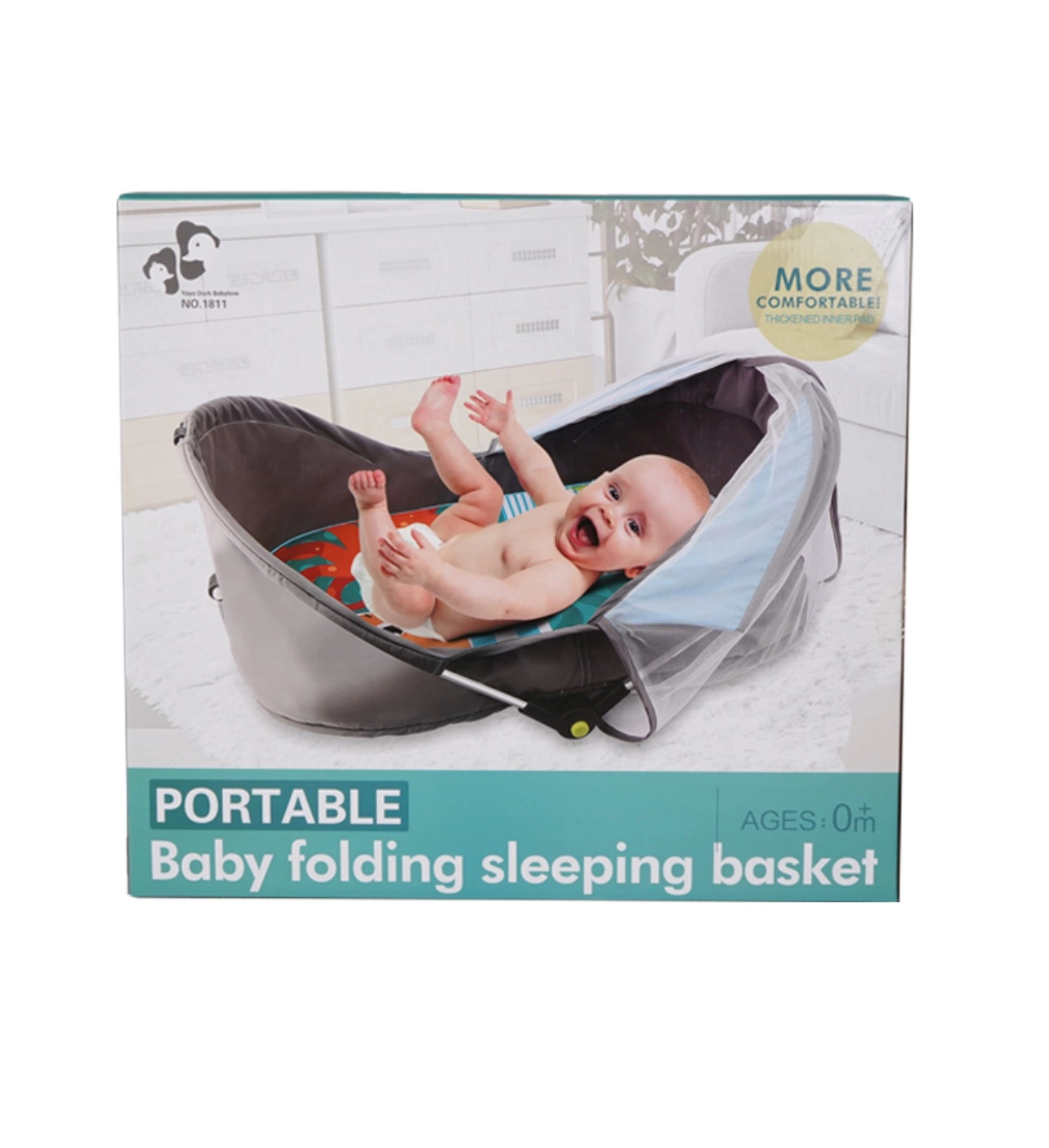 PANIER DE COUCHAGE PLIANT POUR BÉBÉ PORTABLE ROSE