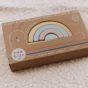 Jouet bois à empiler – Escargot arc-en-ciel éducatif pour bébé