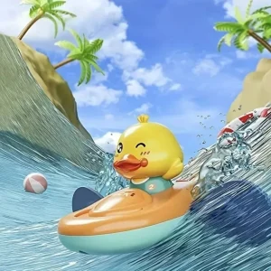 Jouet de kayak petit canard – Cadeau ludique pour le bain ou la plage – Éveil sensoriel et amusement garanti