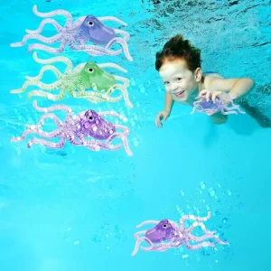 Jouets de plongée sous-marine pieuvre – Amusants et colorés pour enfants – Apprentissage sous l’eau garanti