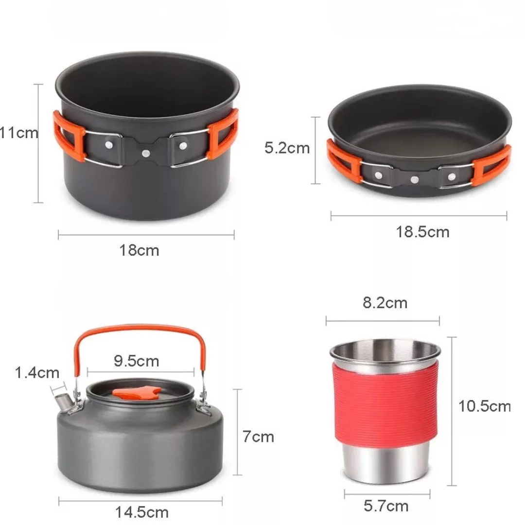 Kit vaisselle pour camping – Compact, léger et complet pour repas nomades sans tracas – Image 4