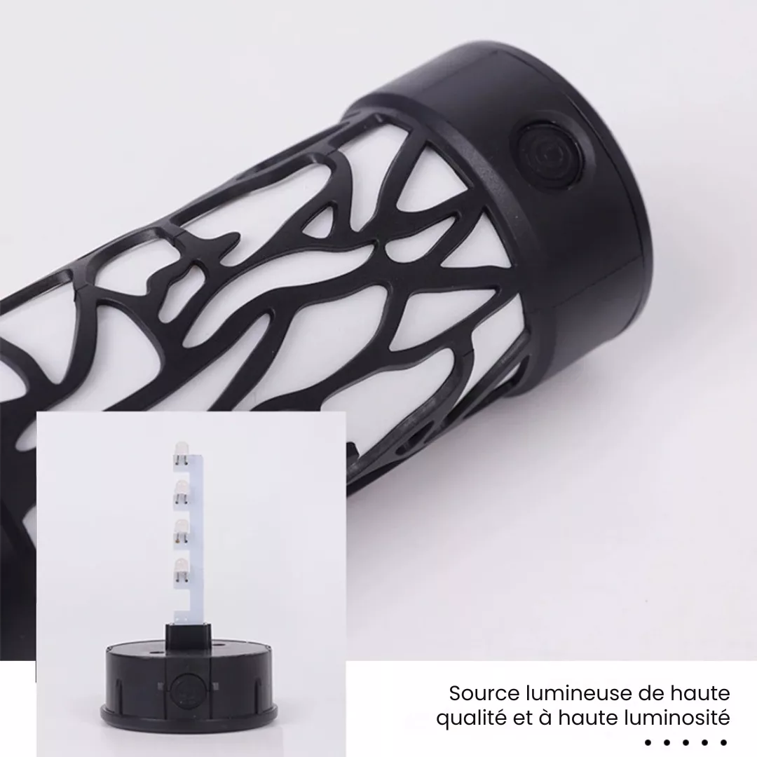 Lampe led solaire torche effet feu – Ambiance chaleureuse extérieure, flamme sécurisée sans électricité – Image 4