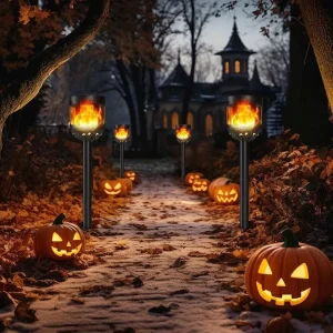 Lampe solaire torche flamme dansante extérieure – Ambiance chaleureuse sans électricité pour jardin ou terrasse